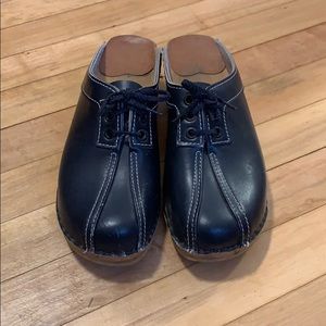Bastad Original Swedish Wooden Clogs Navy size 39